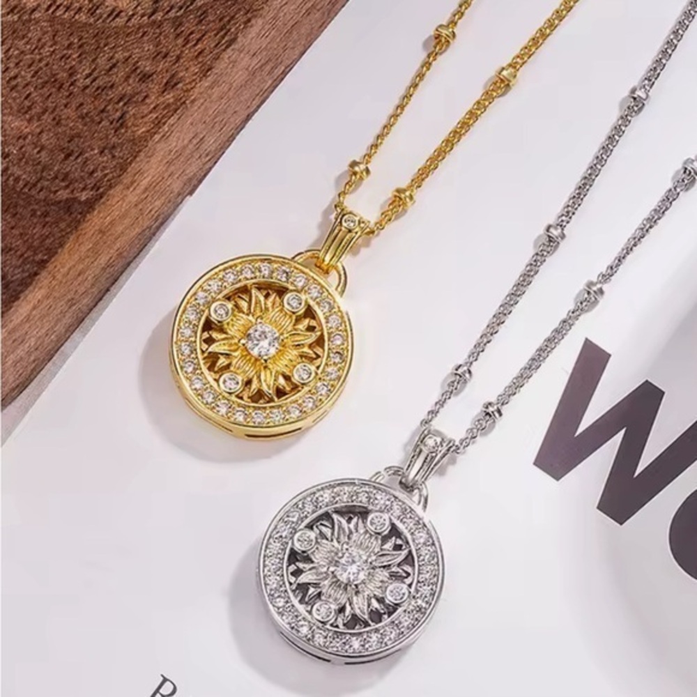 New .925 Sterling Sunflower Necklaces